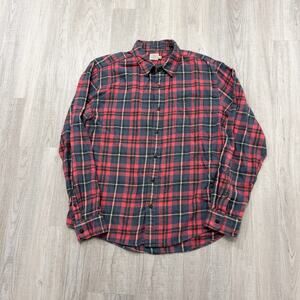 Faherty Flannel Shirt Men's Extra Large XL Red Blue Plaid Buffalo Check Hiking